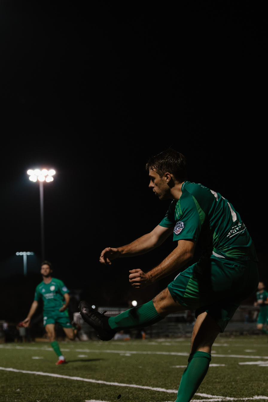 Striking the ball at night